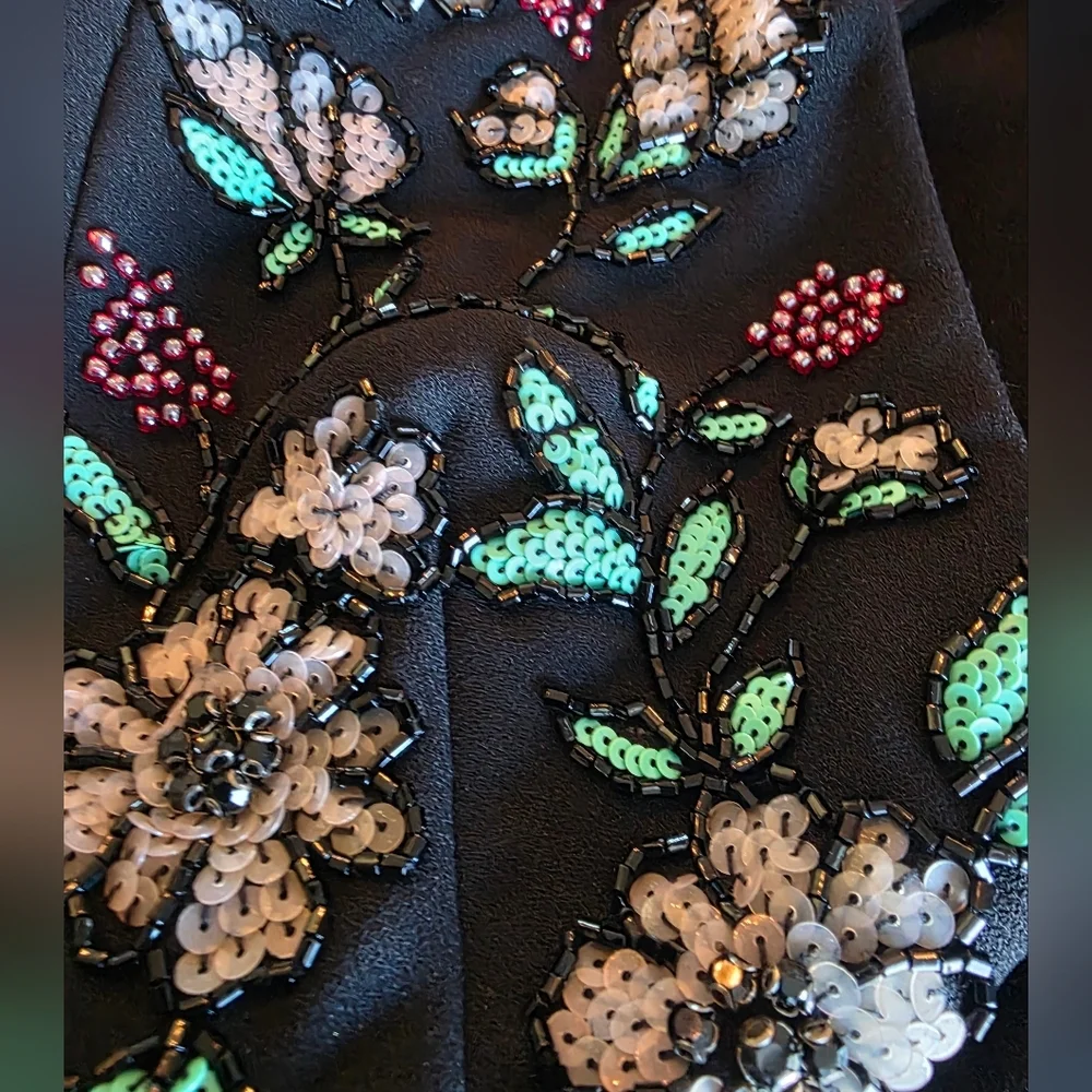 Pronovias Barcelona Embellished Black Halter Gown High-Low Hem-NWT Size 2 - Picture 9 of 15